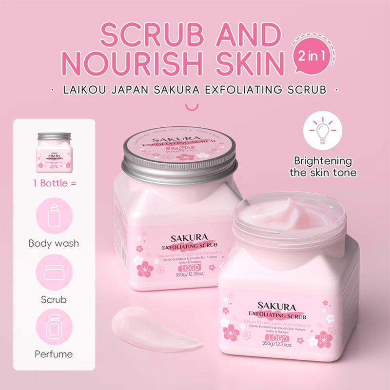 Ditong Face Gentle Cleansing Exfoliating Rough Skin Smooth Anti-Acne Lightening Exfoliator Sakura Facial Scrub