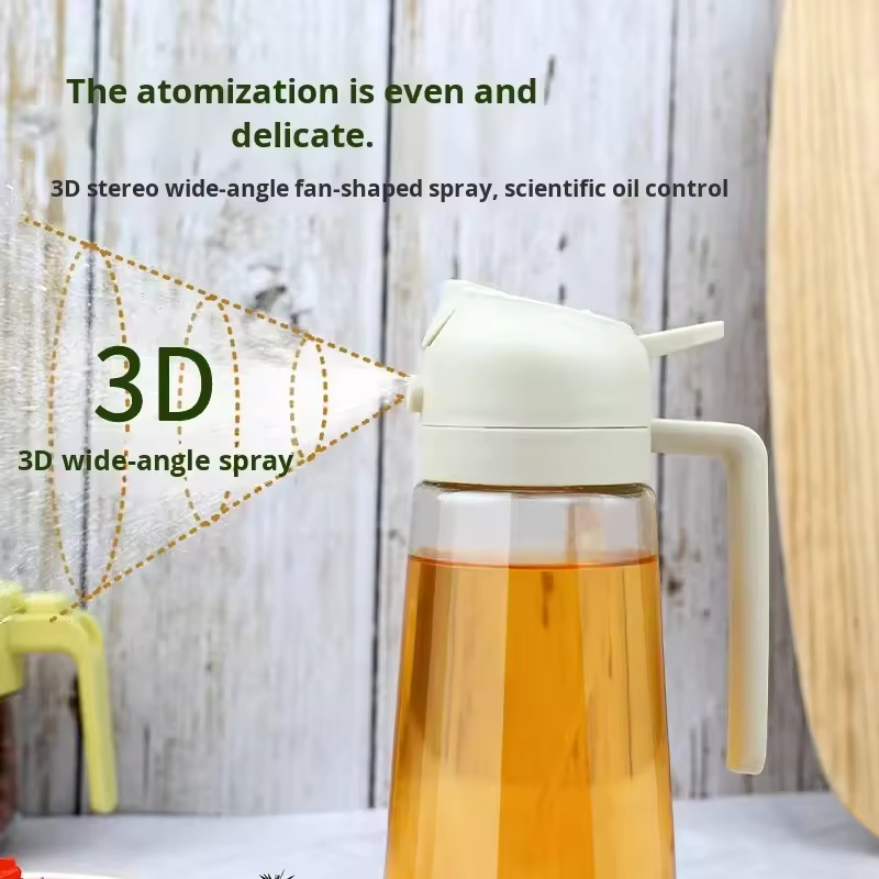 Wholesale 450ml 600ml Oil Glass Spray Bottle Portable Kitchen Packaging Body Oil Glass Bottle