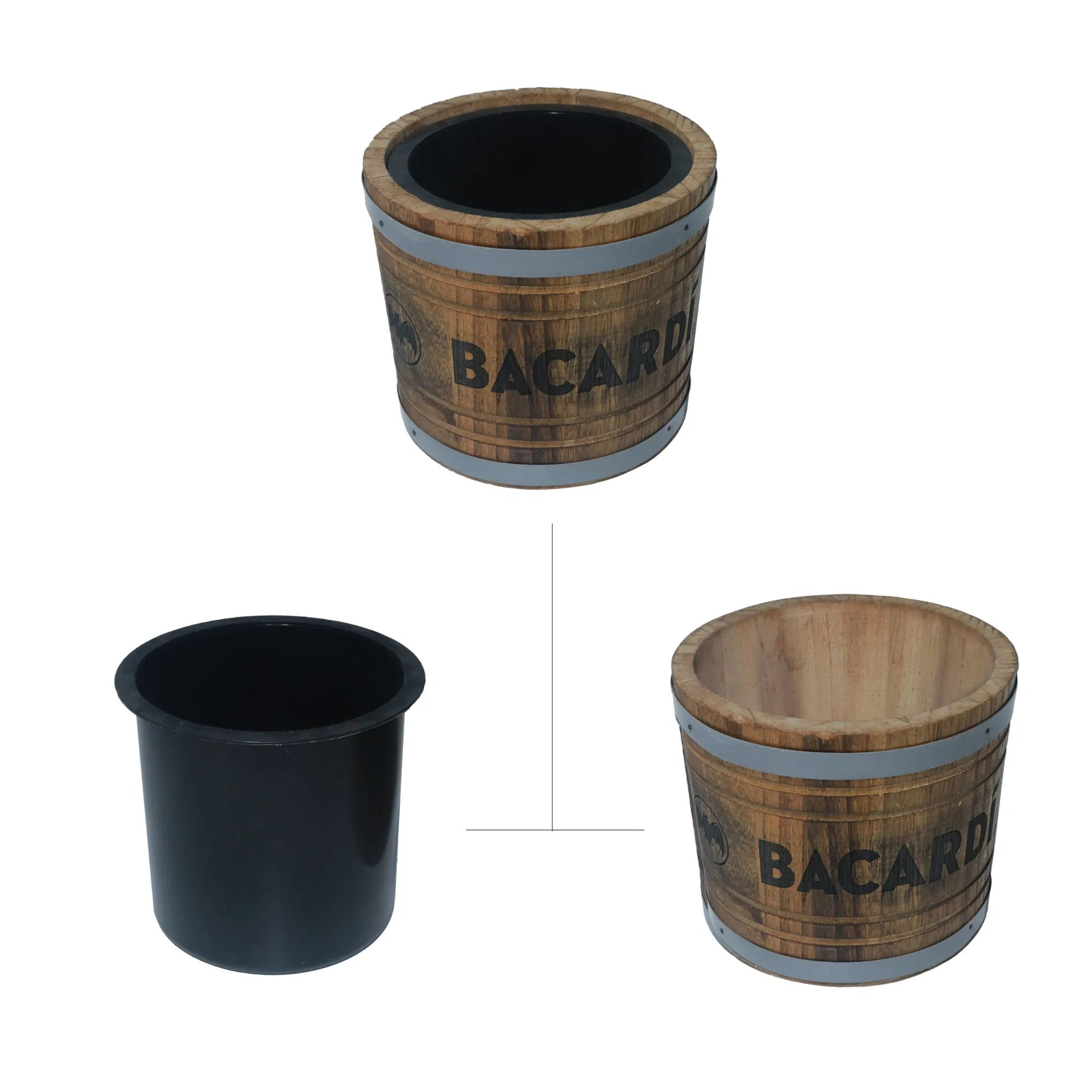 OEM ODM Spacious Design Solid Wood Excellent Insulation Practical Choice Wooden Ice Bucket for Laphroaig Larceny Ledaig
