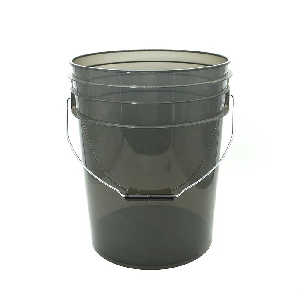 20L Plastic Pail Bucket with Net Cover or Gamma Lid Transparent Car Washing Bucket with Grit