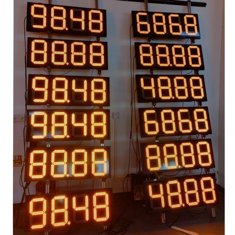 Double Side Fuel Price Sign and Gasoline Station Large 7 Segment Display for Outdoor Price Board LED Gas Display