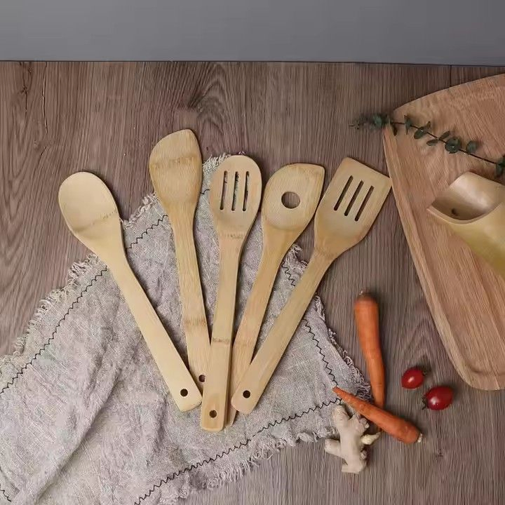 Bamboo Spoons for Cooking and Bamboo Measuring Spoons and Ladles