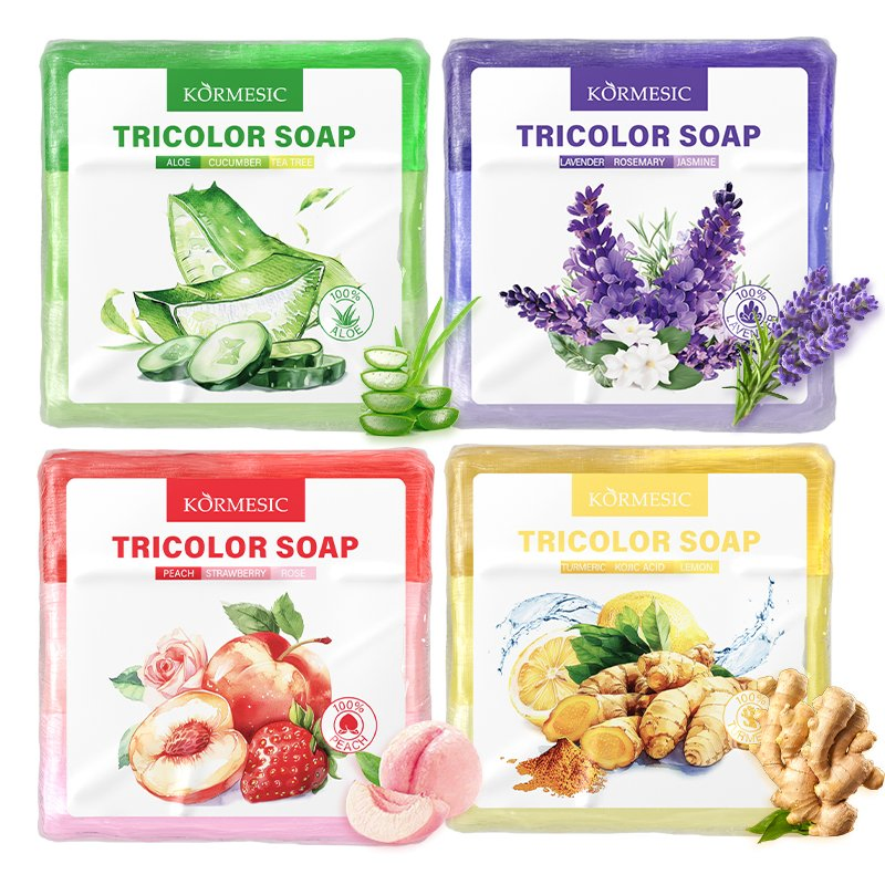 Factory Price Antibacterial and Anti-Inflammatory Skincare Tricolor Soap