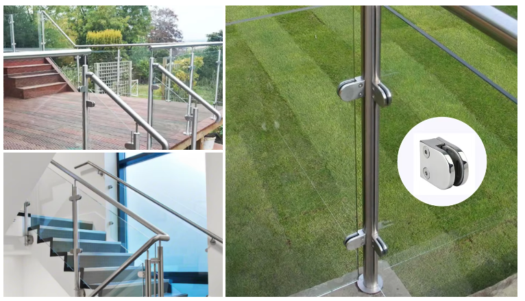 Heavy-Duty Glass Hinges in Stainless Steel for Stylish Offices