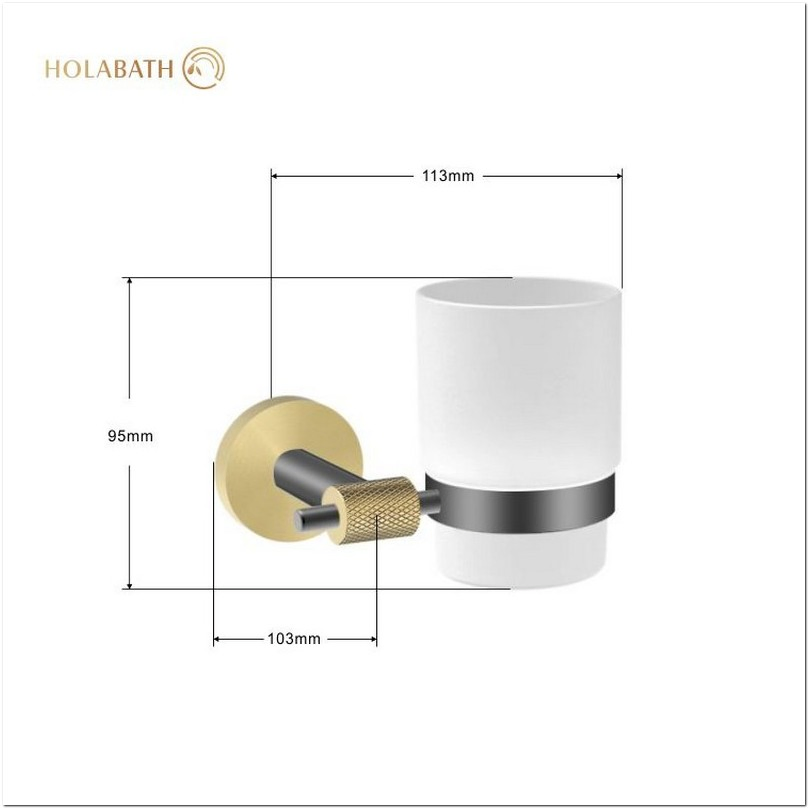 Держатель для стакана и зубных щеток из нержавеющей стали