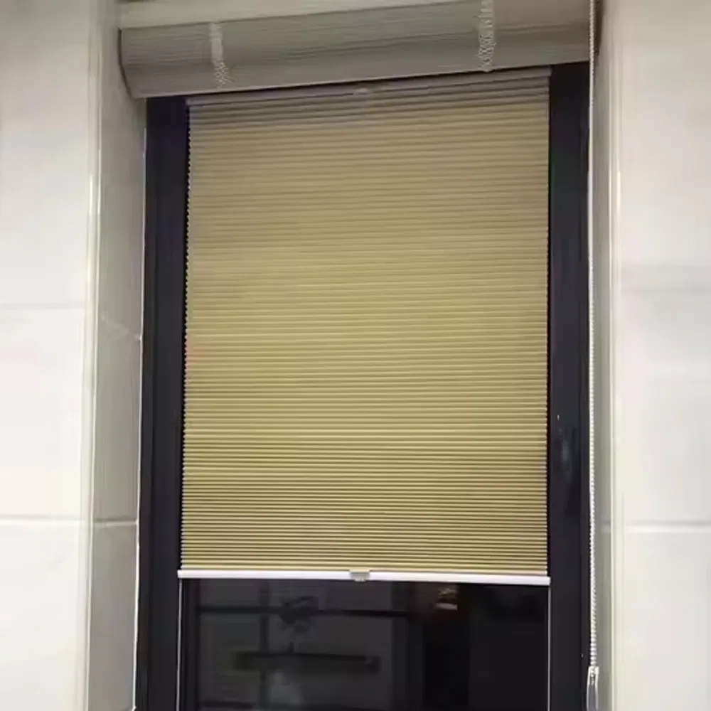 Modern Blackout Honeycomb Roller Shades Day and Night Blinds Fabric for Home Window Decor