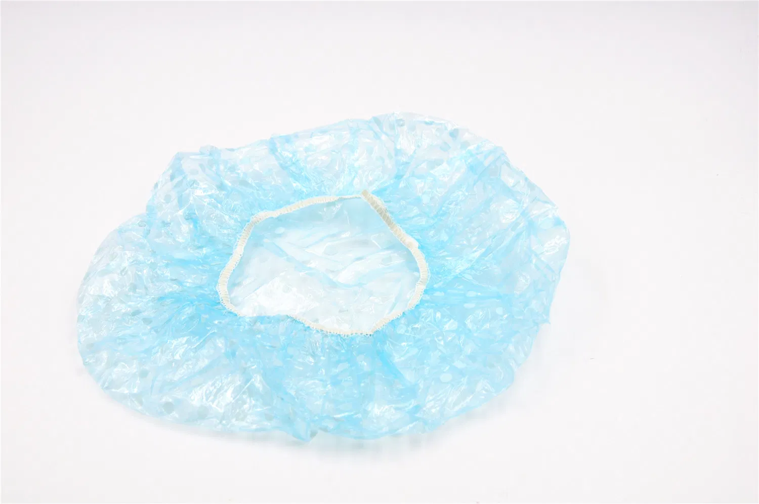 Single Color Transparent Shower Cap Bath Hat Made by Machine