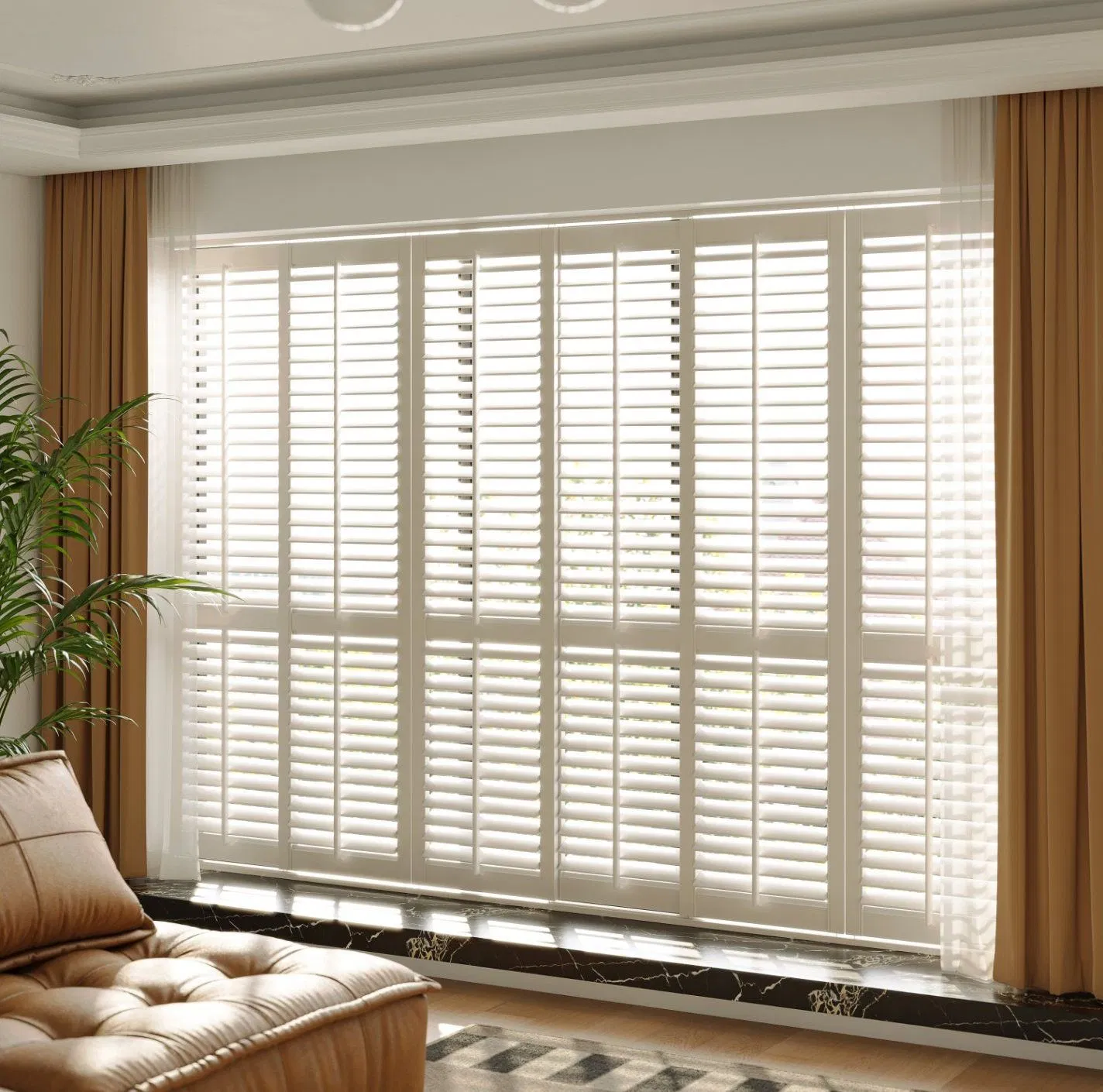 Tracked Shutters for Wardrobes or Room Dividers Plantation Shutter Bifold Doors Villa Shutters