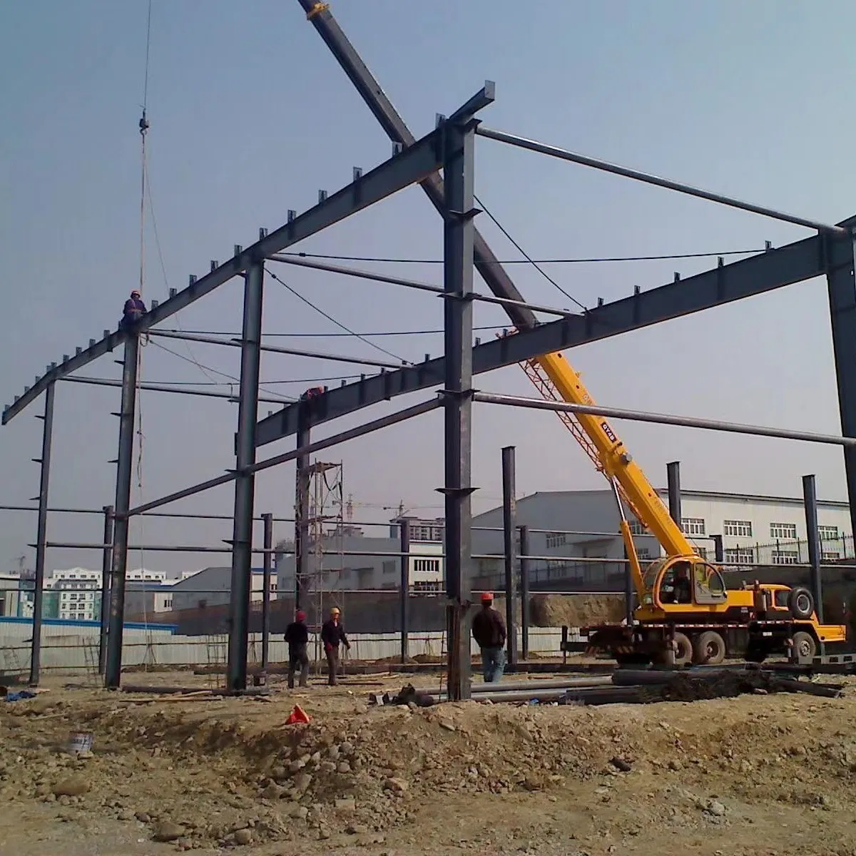 Prefab/Prefabricated Large-Span Industrial H Beam Customized Construction Galvanized Cheap Metal Steel Workshop Steel-Structure for Industry/Factory/Hospital