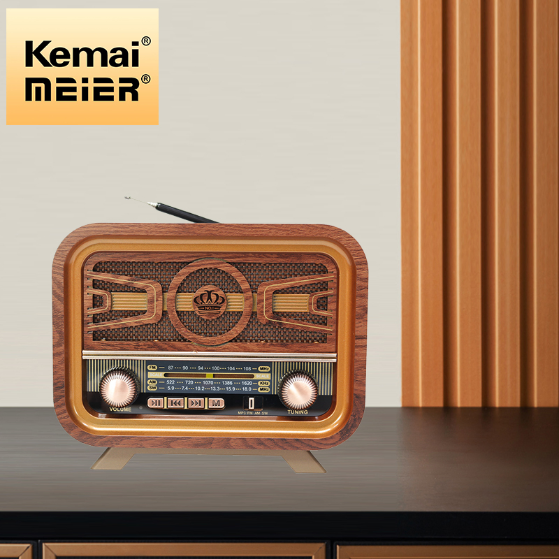 Classic Two Way Built in Speaker Portable Vintage Retro Wooden FM Radio Home Radio Am FM