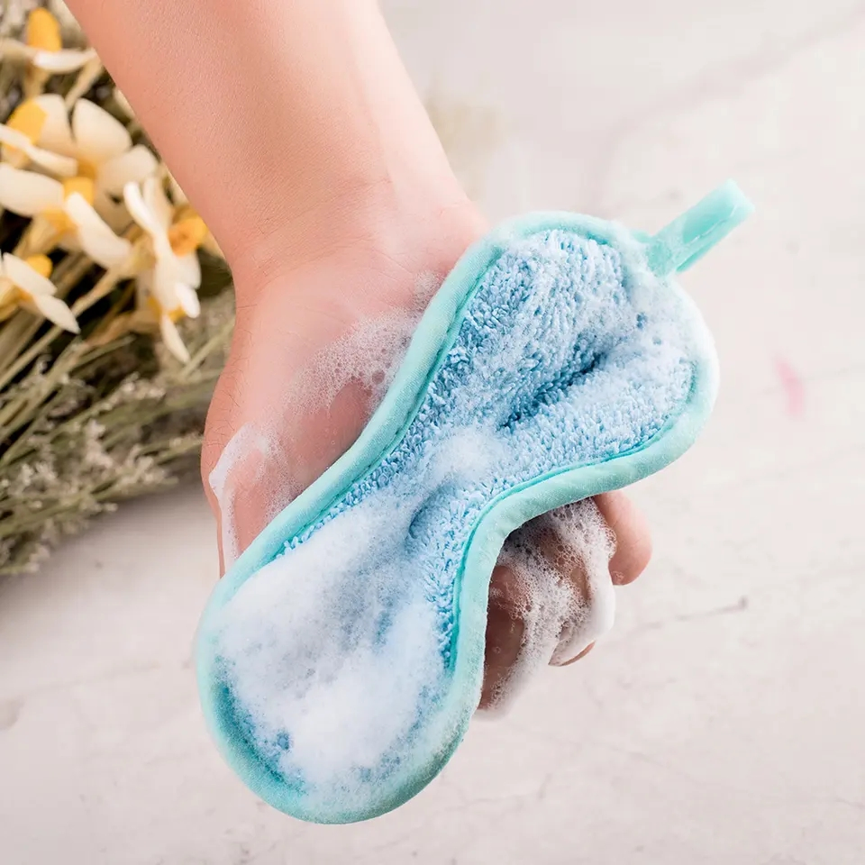 Double-Sided Dish Washable Kitchen Sponge Scouring Pad Dishcloth Microfiber Washing Sponge