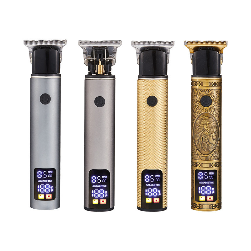 LCD Digital Display Engraving Hair Clipper