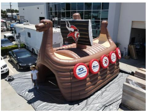 2023 New Custom Inflatable Mascot Tiger Head Run Through Tunnel