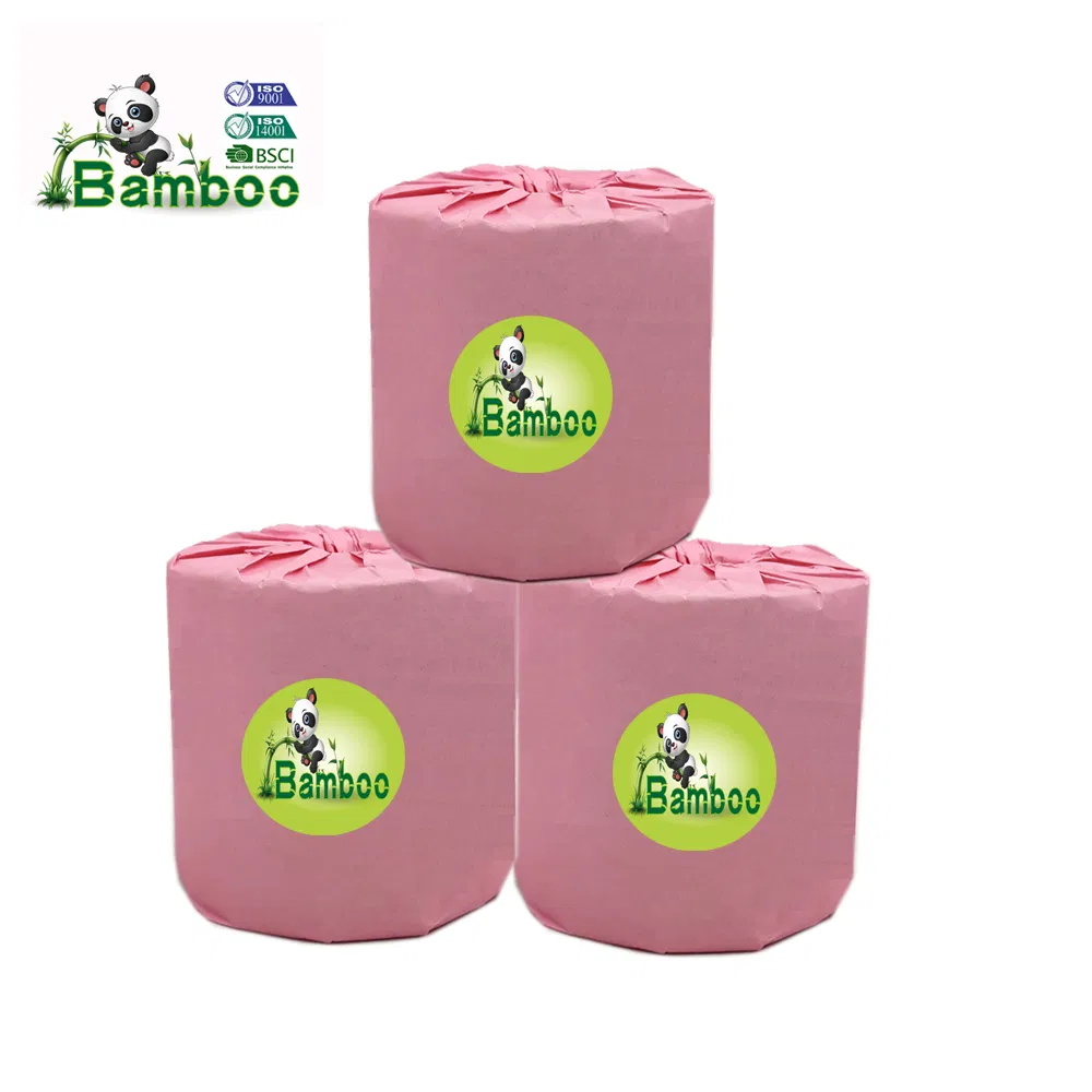 Wholesale Hotel Bathroom Soft Bamboo Pulp Toilet Paper Rolls