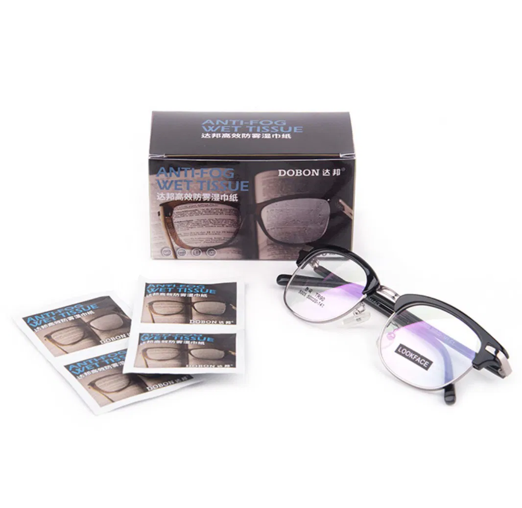 OEM Custom Printing Individual Packed 70% Isopropyl Anticeptic Wipes Lens Cleaning Anti Fog Glasses Cleaning Wipes