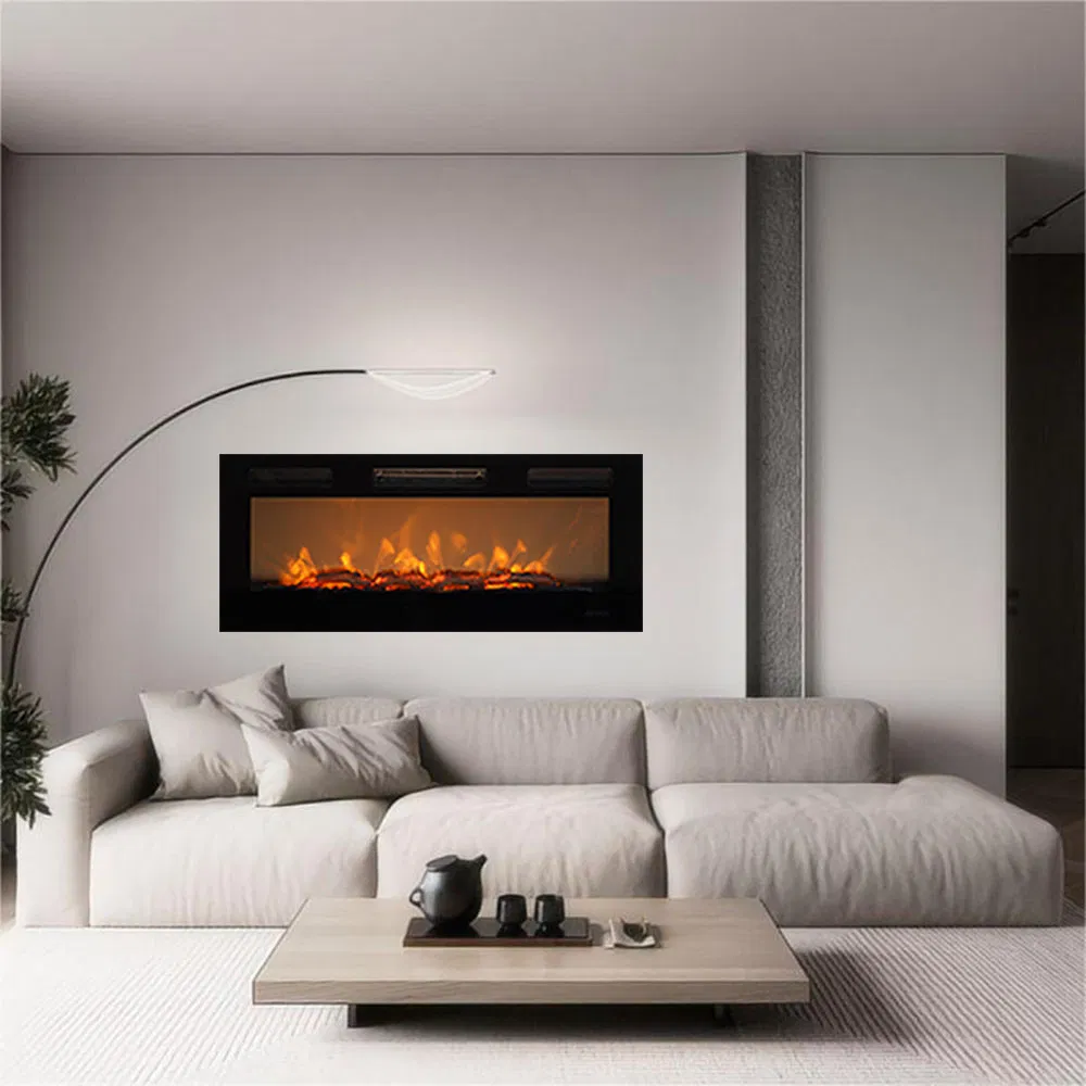 Hot Selling Background Home Wall Emulates Flame Decorative Electric Fireplaces with Heat