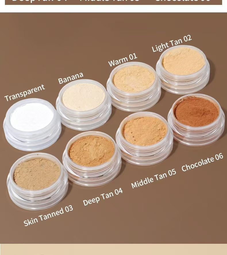 Ten Colors Clear Bottle Loose Powder Glossy Romantic Smooth Customizable Wholesale Makeup