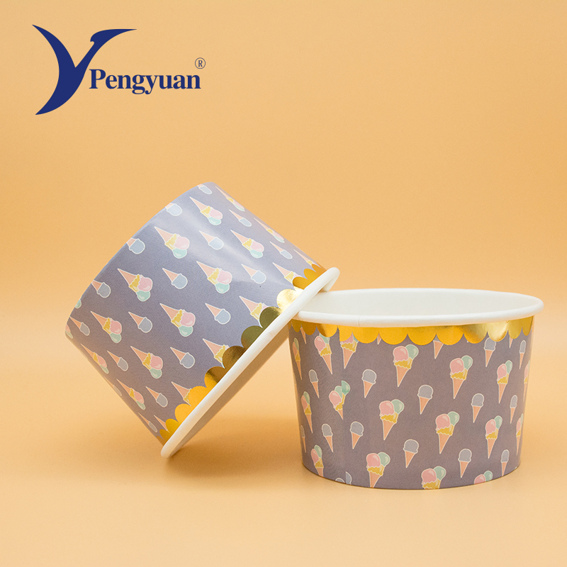 Disposable Printed Custom Ice Cream Paper Cup