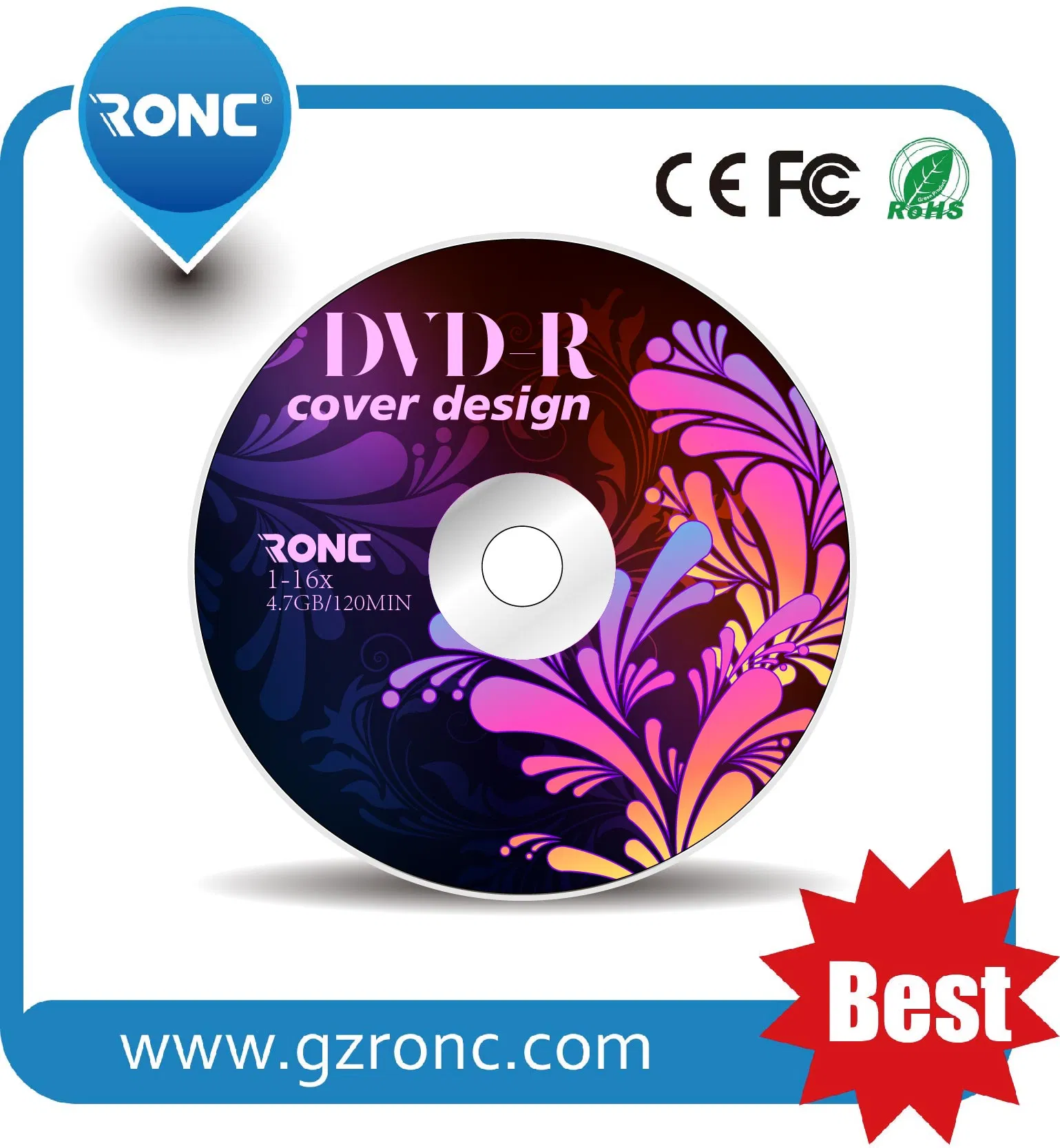 DVD-R 16X записываемые, 4.7 ГБ, оптом