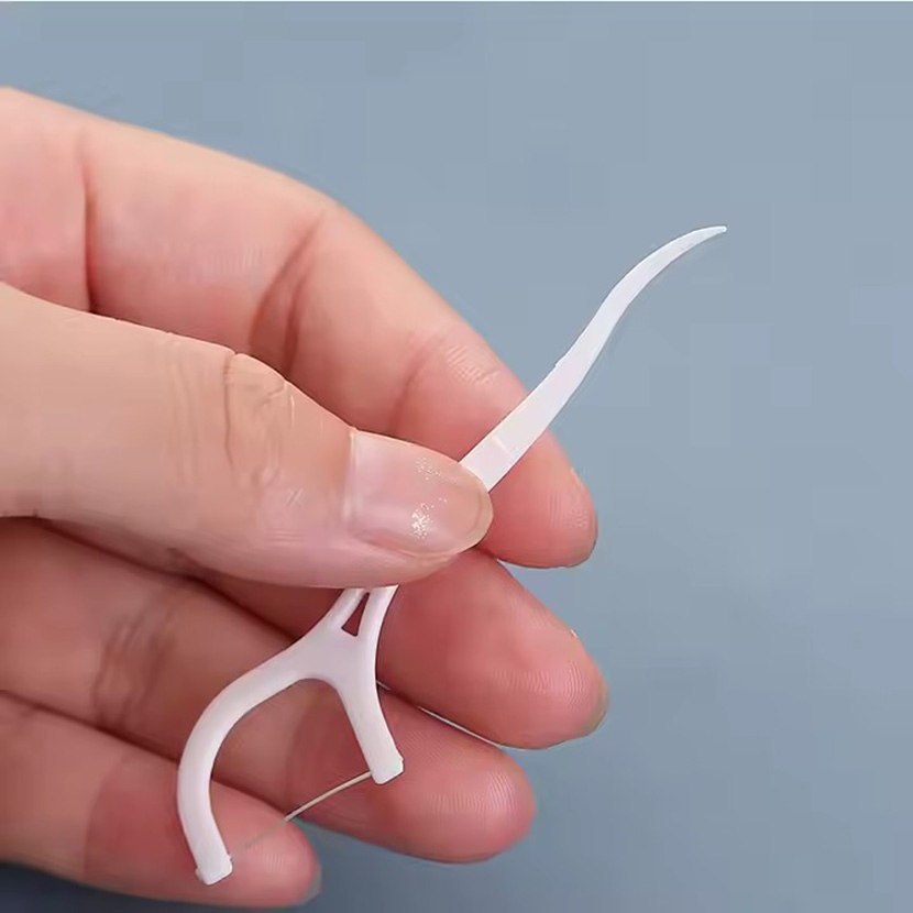 Custom Logo Abrasive Teeth Dental Floss Pick Individually Wrapped Flosser Wholesale Manufacturer