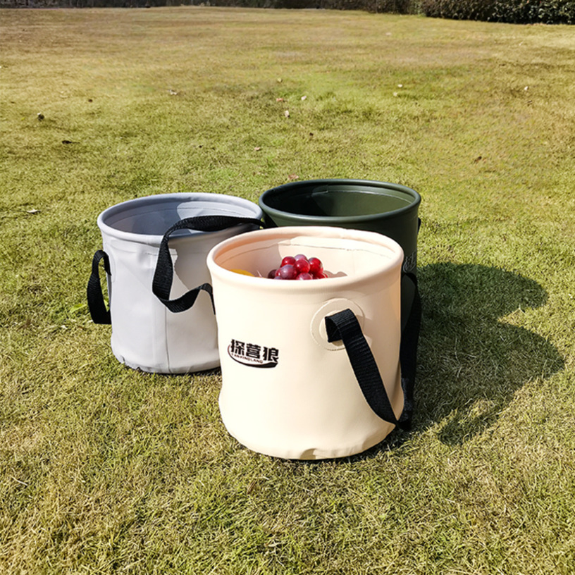 Portable Collapsible PVC Folding Bucket Round Storage Bag