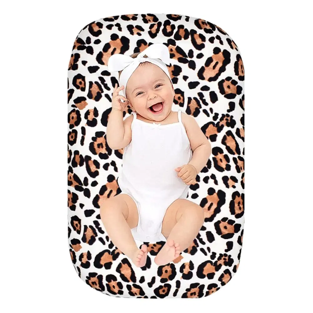 Custom Breathable Baby Lounger Cover Bamboo Breathable Removable Infant Bassinet Nest Cover