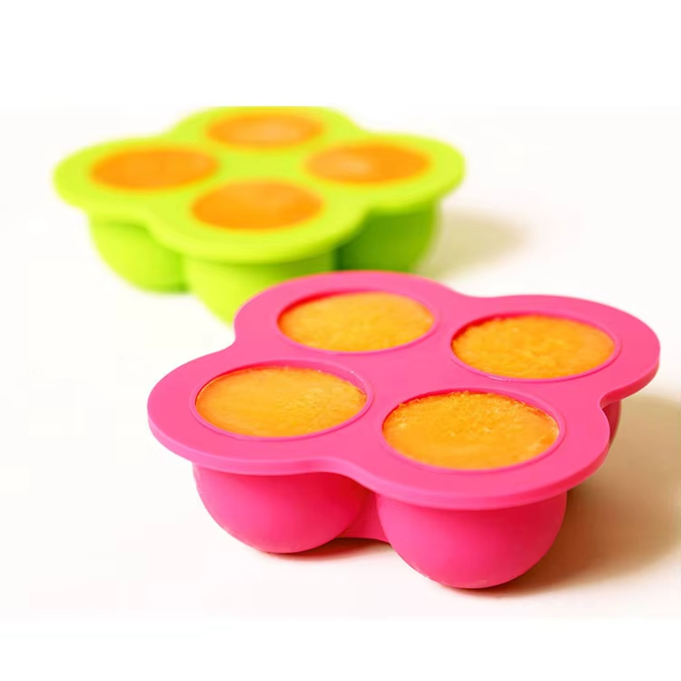 Waterproof Portable Reusable Stackable Collapsible Refrigerator Airtight Silicone Baby Food Storage Container
