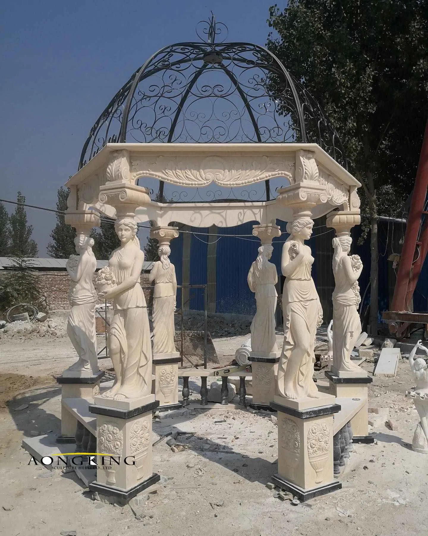Popular High Quality Marble Stone Mantel Home Decoration Sculpture