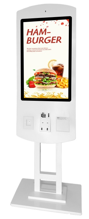 Aiyos 32 Inch Automatic Ordering Self Service Touch Screen Payment Kiosk with Ticket Printer for Mcdonald′ S/Kfc