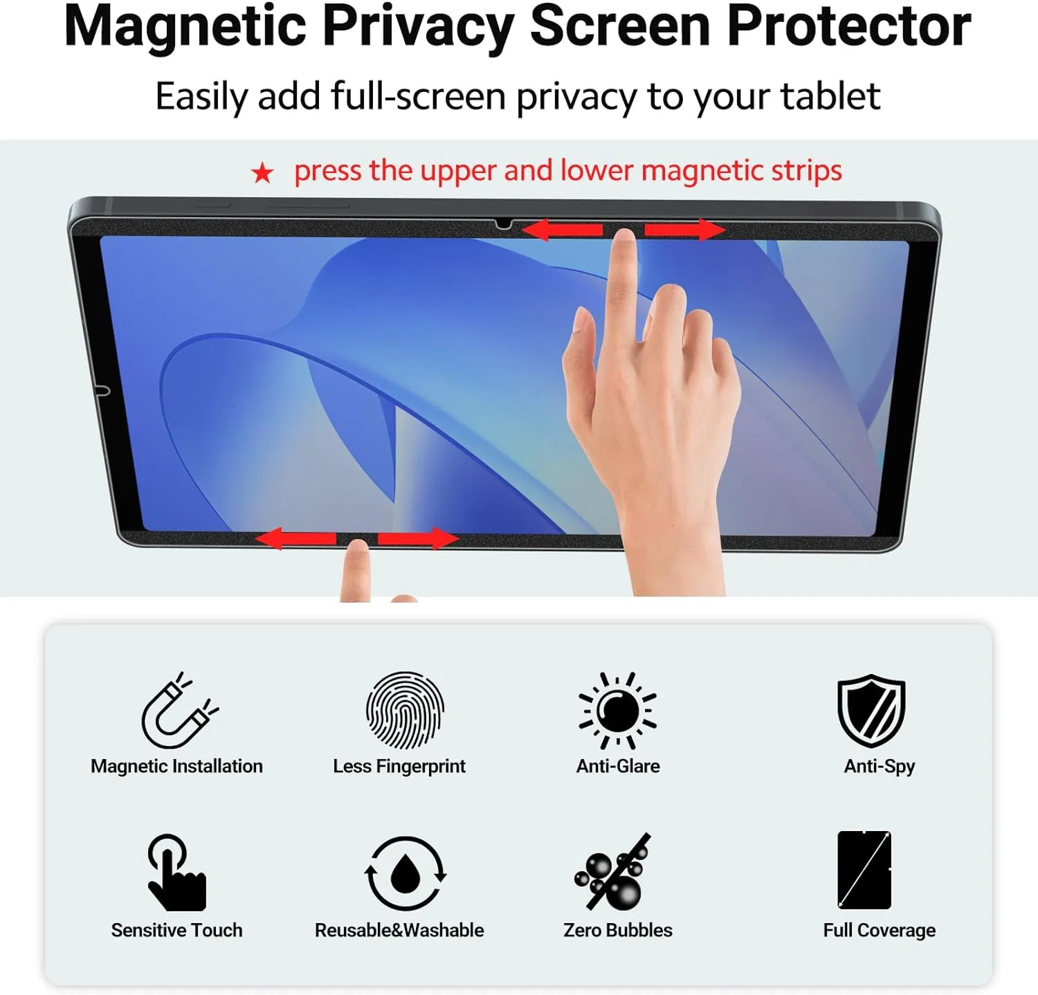 Защитная плёнка Privacy Anti-Spy для Samsung Galaxy Tablet 12.9"