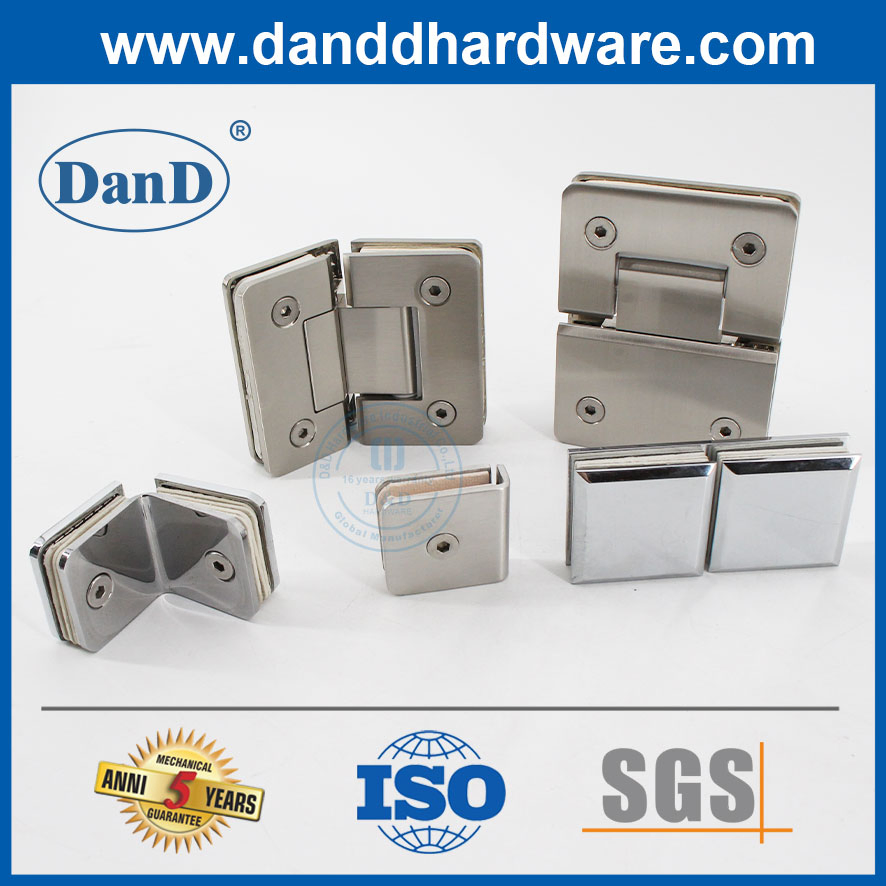 Factory Price Modern Stainless Steel Glass Door Clamp Hinge Toilet Shower Hardware Fitting Accessory Bath Rod Bathroom Accessories