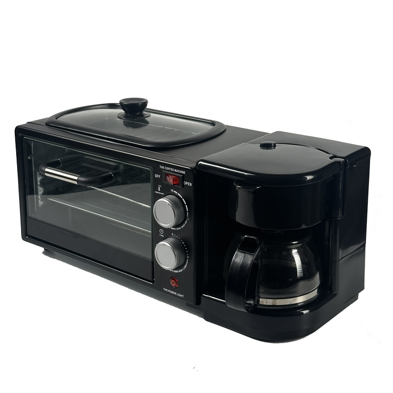 New Arrival Multifunctional Household Cookware Set 3-in-1 Breakfast Maker Electric Fry Pan Coffee Machine Toaster Outdoor Electric Oven