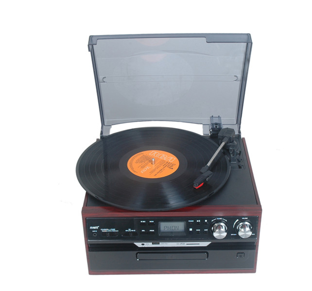 Professional Audio Turntable with USB Connectivity and Speakers