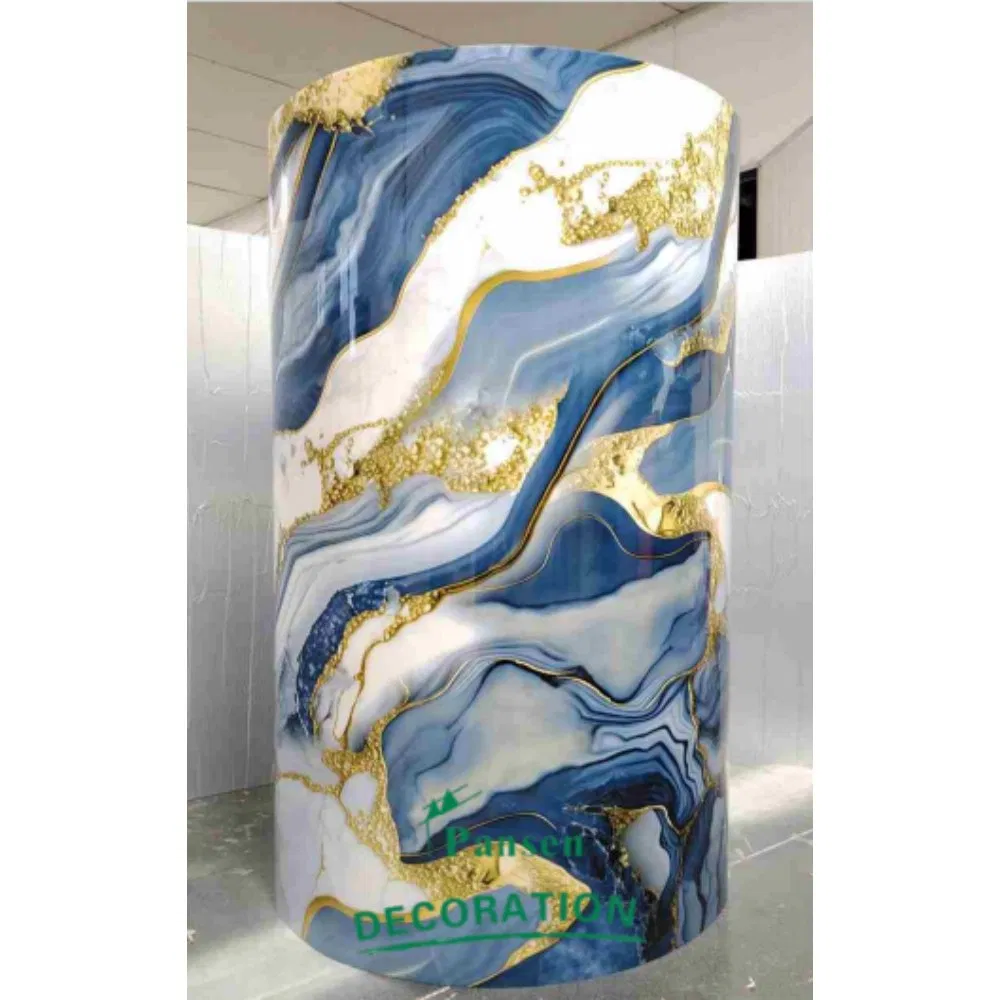 4ftx10FT Marble Backed Wallpaper PVC Wall 3D Foam Sticker Home Decoration