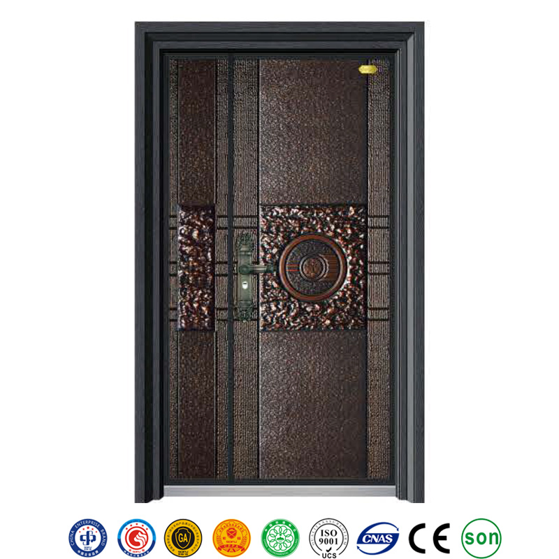 Anti-Theft Security Stainless Steel Metal Front Exterior Entrance Metal Main Safety Doors