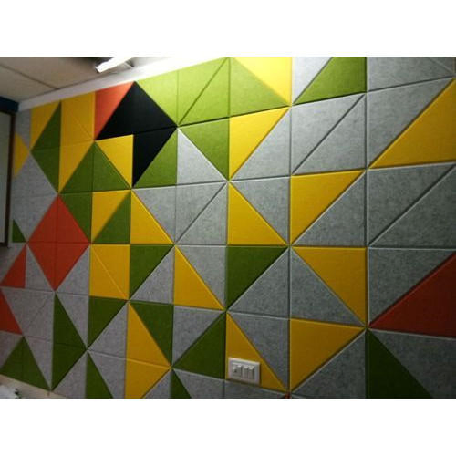 Decorative Office Polyester Acoustic Panel Unique Design Thick Studios Virous Shaped