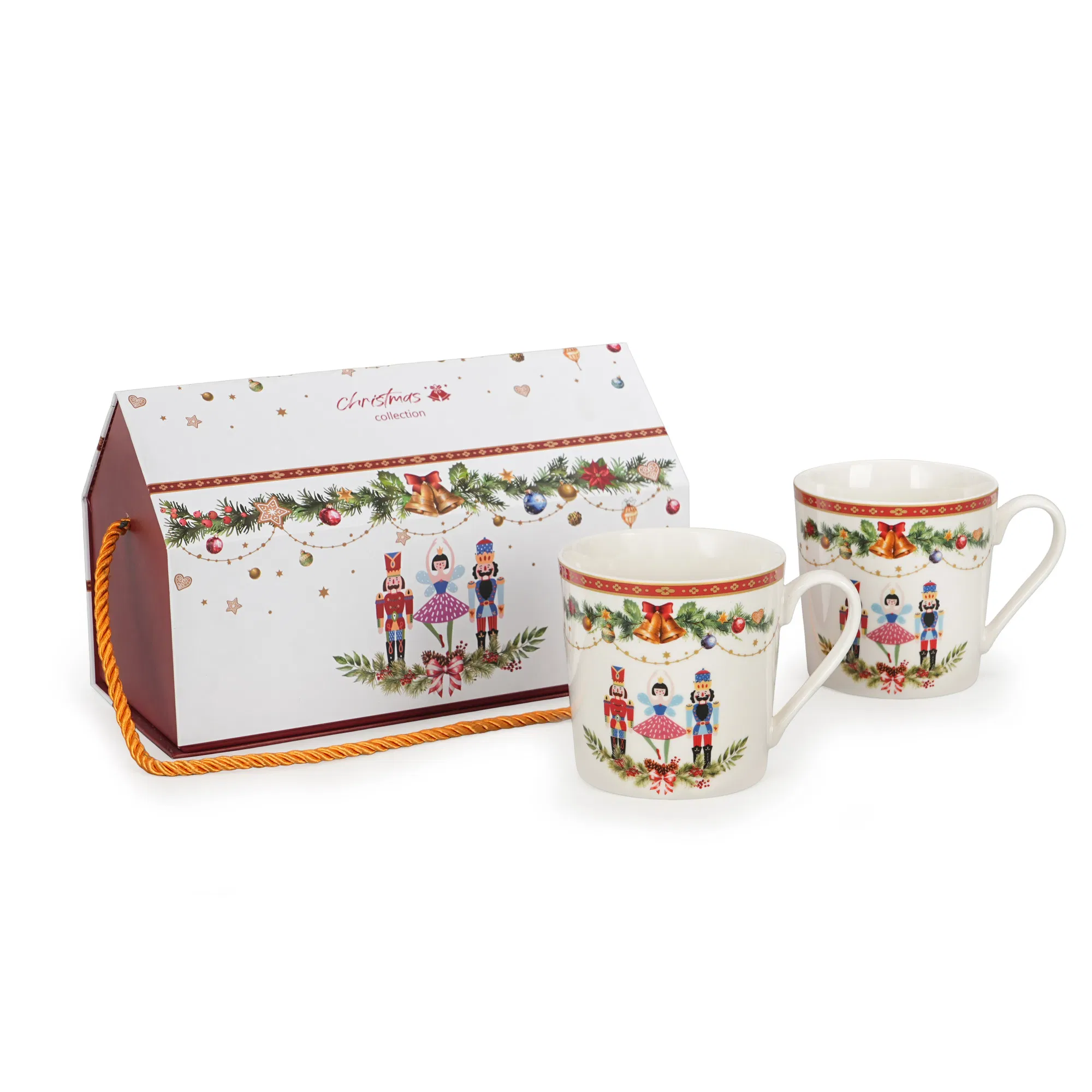 Wholesale Factory Supplier Porcelain Cup Christmas Ceramic Tea Coffee Mug Set