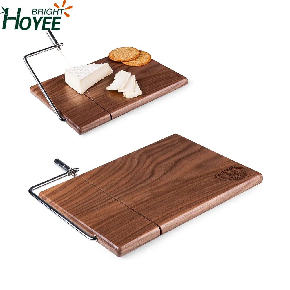 Black Walnut Cutting Board with Cheese Wire Slicer
