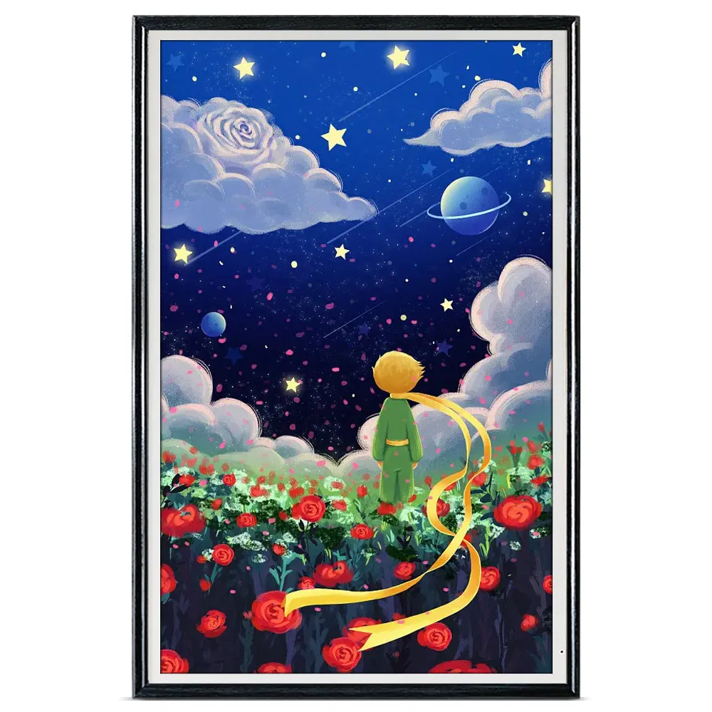 27 Inchdigital Photo Frame for Museum Exhibition, Solid Wood Photo Frame, Electronic Photo Frame for Wall Hanging Painting Wi-Fi