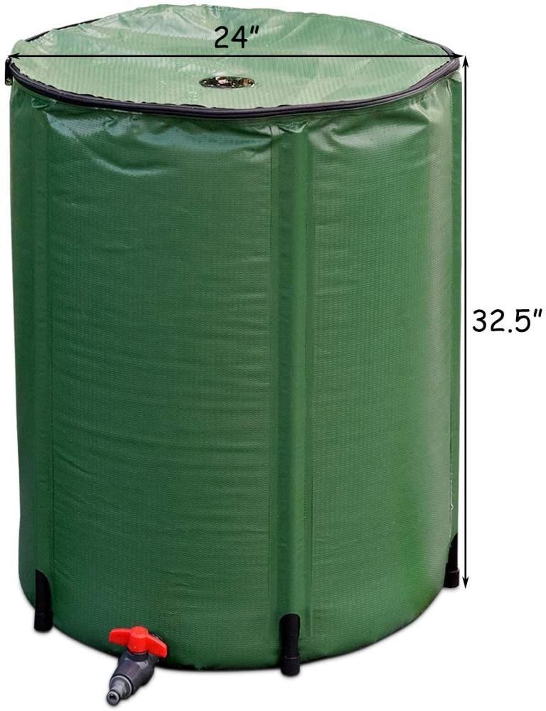 250L Portable Rain Barrel Water Collector Collapsible Tank Portable Water Storage Tank