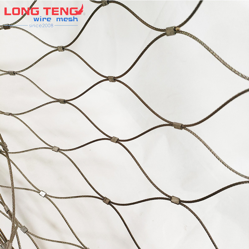 SS304 316 Knotted Metal Wire Rope Mesh for Architecture Design and Safety Nets