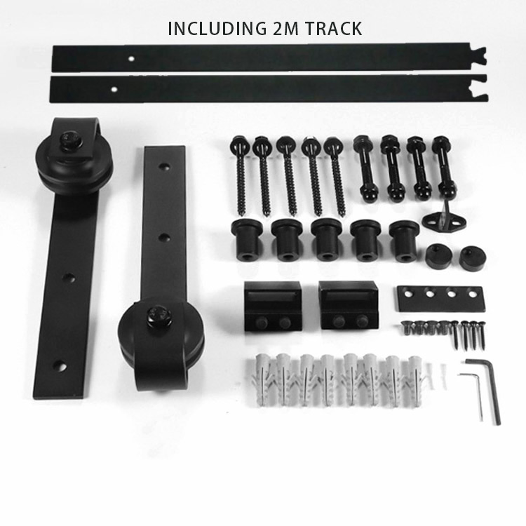 Barn Door Hardware Sliding Pulling Barn Door Roller Set for Wooden Door