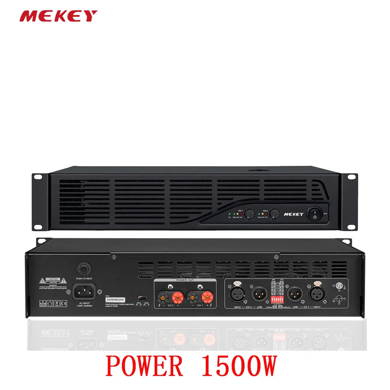 Профессиональный усилитель мощности Mekey MP-2615, 2 канала