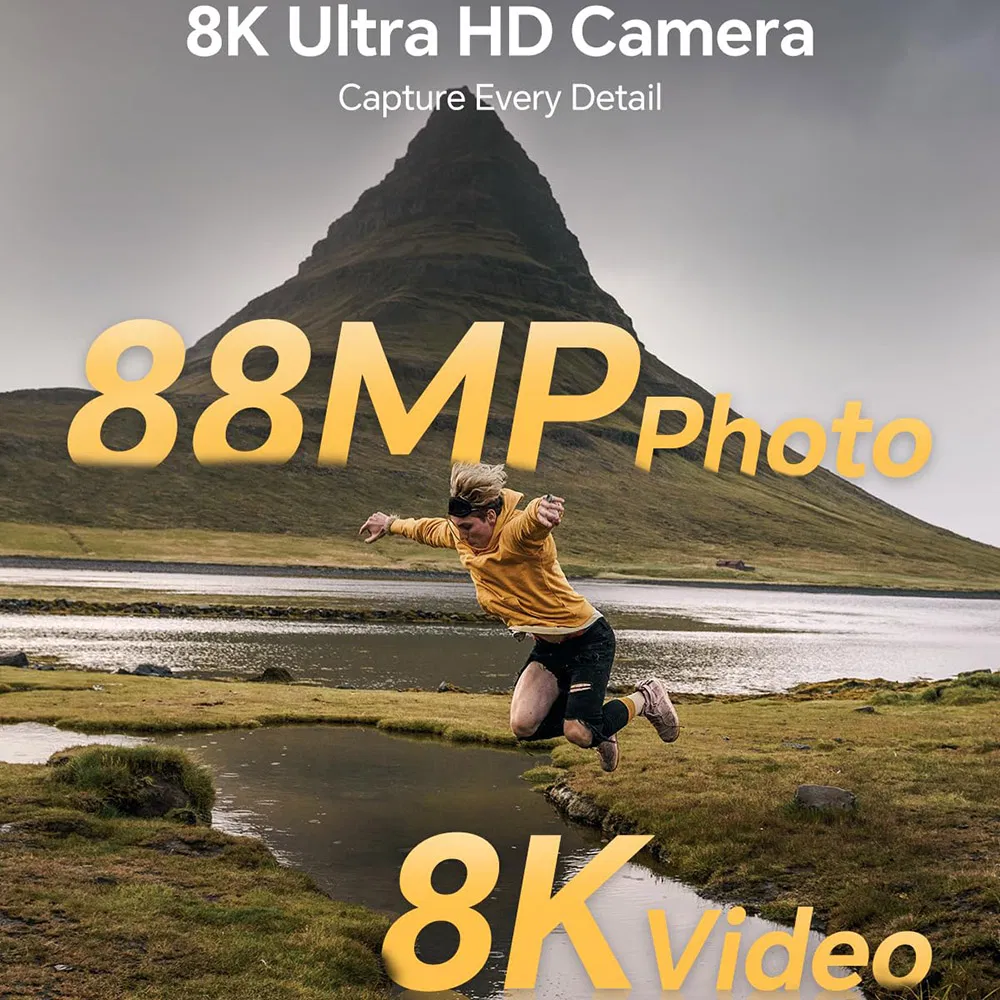 DC226 48MP Digital Camera, 8K HD Video Selfie Camera with 64GB Memory Card - EU Plug