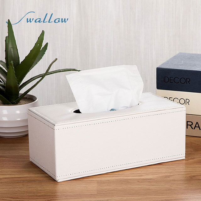 Stylish Leather Large Size Napkin Holder Home Office Hotel Car Tissue Case Box Paper Storage Pouch|Tissue Boxes - Swallow