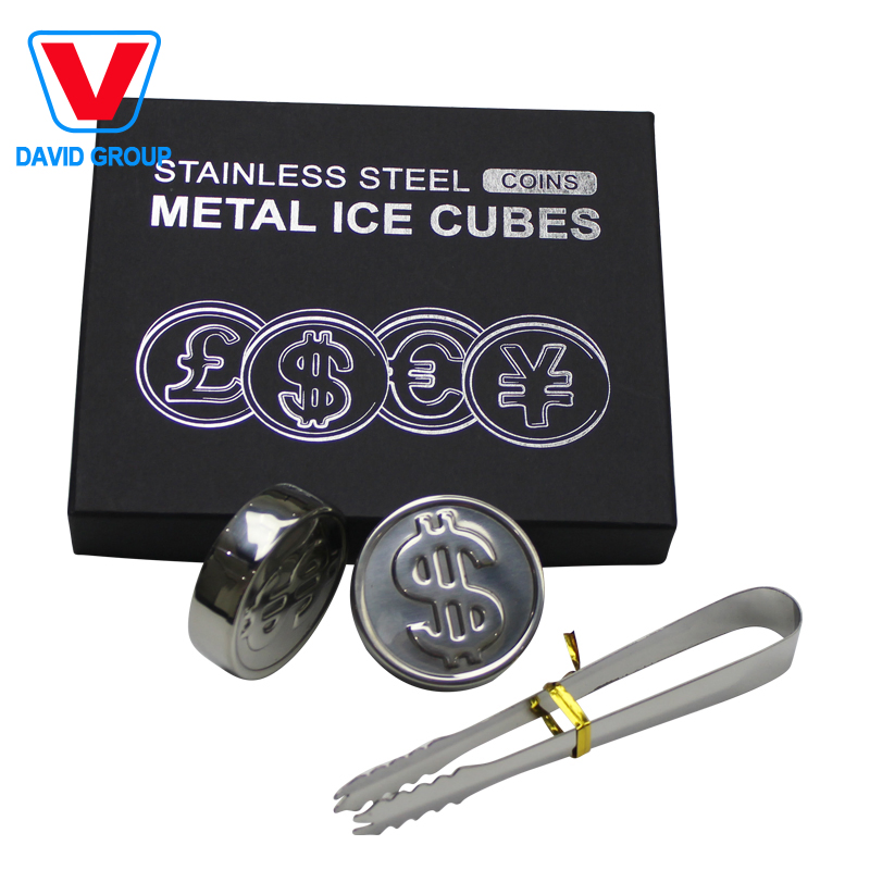 Good-Looking Stainless Steel Ice Cube Cooler Wine Stone for Bar Set