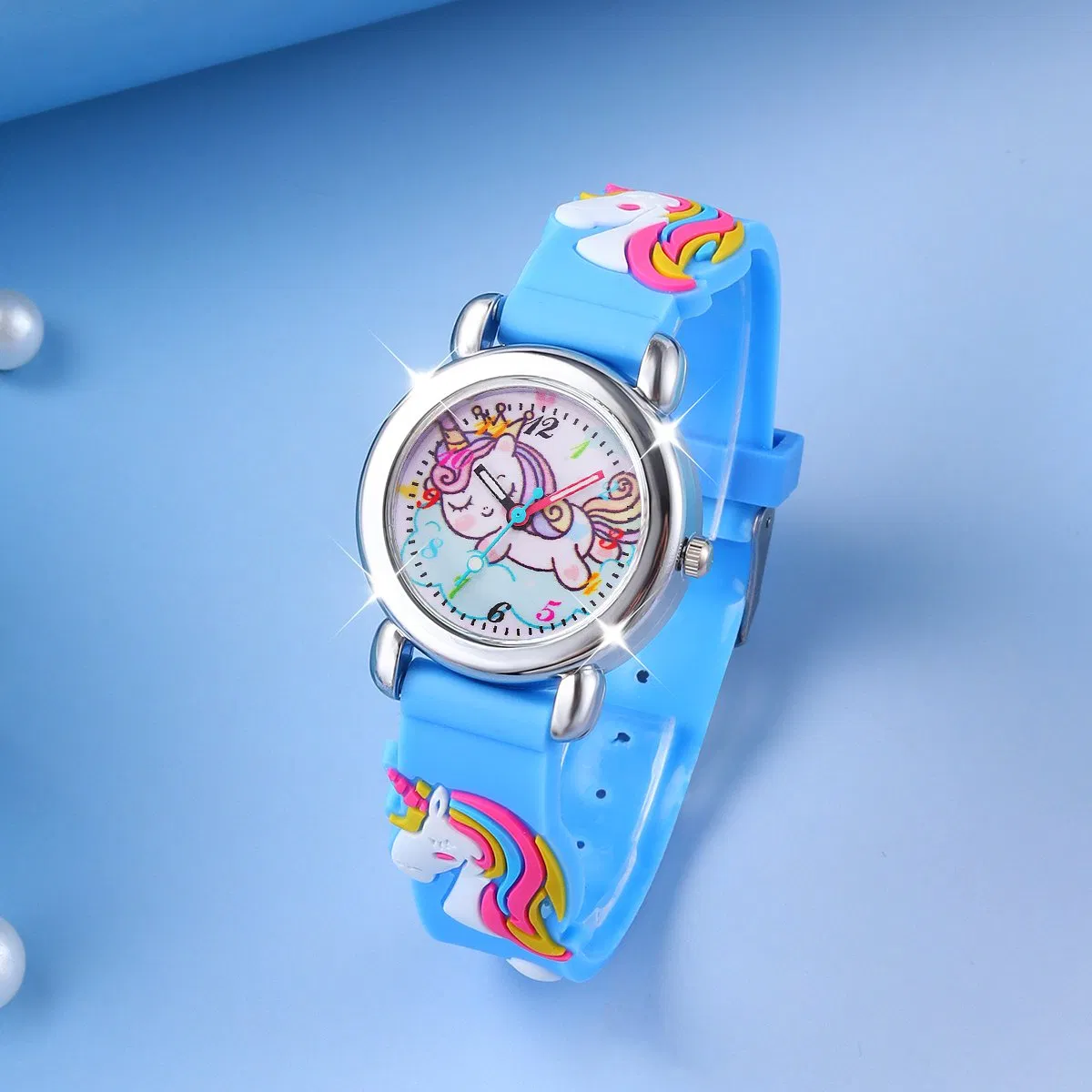 Blue Unicorn Watch Cute Accessories of The Same Element