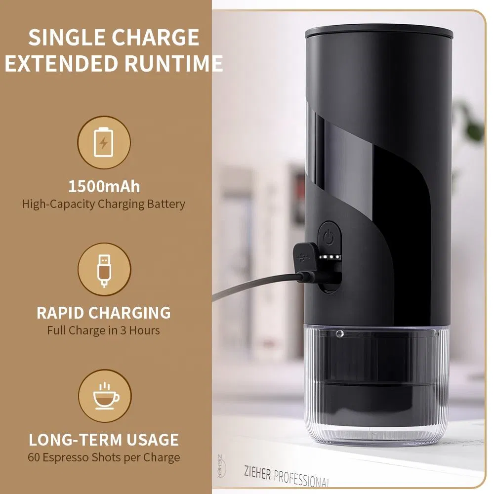 2025 Electric Travel Espresso Machine Heating Water Portable Coffee Maker Capsule Machine