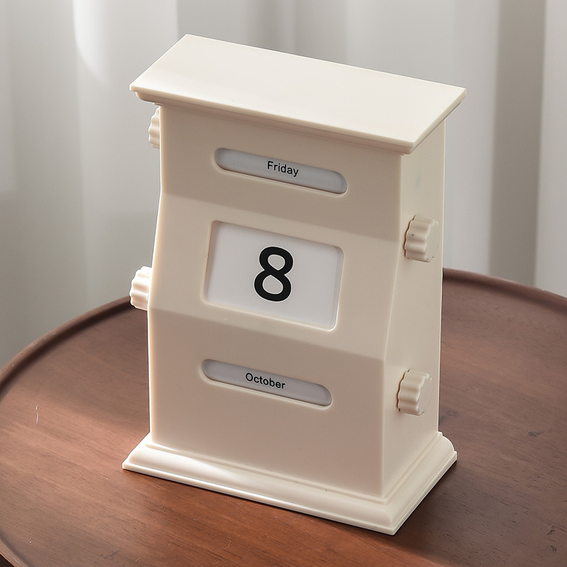 Retro Perpetual Calendar - High-End Creative Desk Decor for Offices