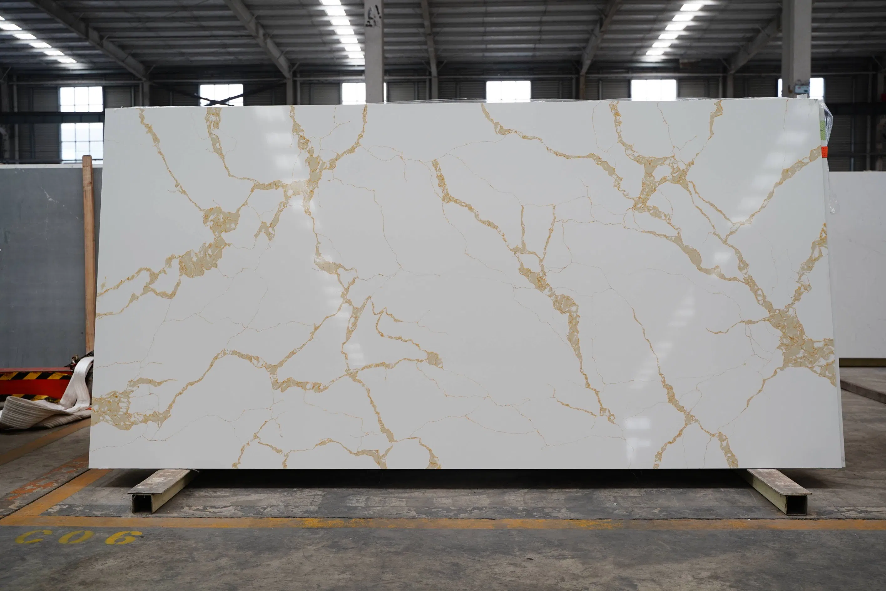 White Marble China Factory Artificial Quartz Stone Slabs Terrazzo Granite